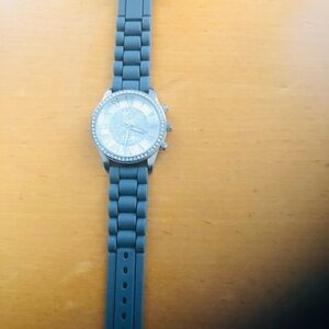 Gray Watch with Crystal Accents